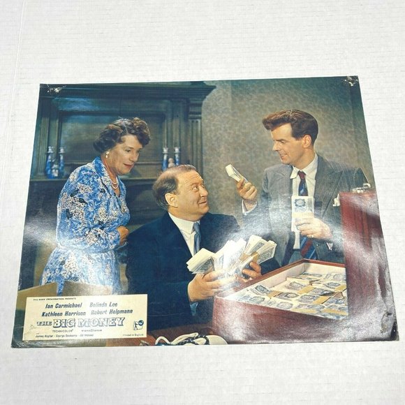 Set of 8 The Big Money 1956 Lobby Card Movie‎ Poster Belinda Lee British Comedy - Picture 7 of 10